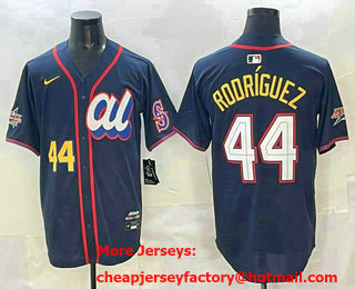 Men's Seattle Mariners #44 Julio Rodriguez Number Navy 2025 All Star Limited Stitched Jersey