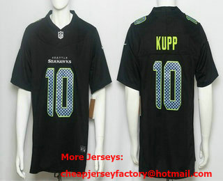 Men's Seattle Seahawks #10 Cooper Kupp Limited Black Fashion FUSE Vapor Jersey