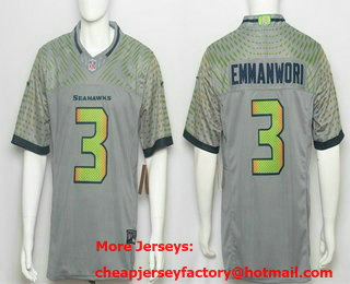 Men's Seattle Seahawks #3 Nick Emmanwori Limited Gray Rivalries FUSE Jersey