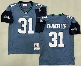 Men's Seattle Seahawks #31 Kam Chancellor Navy 2011 Throwback Jersey