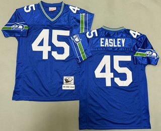Men's Seattle Seahawks #45 Kenny Easley Blue 1984 Throwback Jersey
