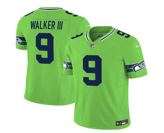 Men's Seattle Seahawks #9 Kenneth Walker III 2023 FUSE Green Limited Stitched Jersey