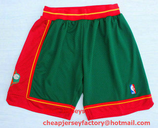 Men's Seattle Supersonics Green Just Don Swingman Throwback Shorts 03