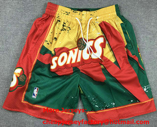 Men's Seattle Supersonics Green Swingman Shorts