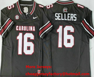 Men's South Carolina Gamecocks #16 LaNorris Sellers Limited Black FUSE 2026 College Football Jersey