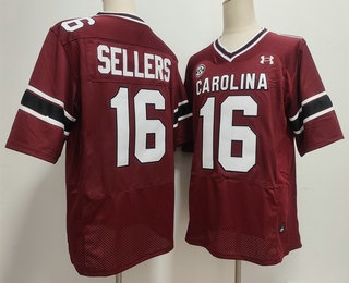Men's South Carolina Gamecocks #16 LaNorris Sellers Red College Football Jersey