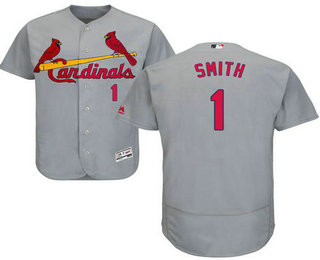 Men's St. Louis Cardinals #1 Ozzie Smith Grey 2016 Flexbase Baseball Jersey