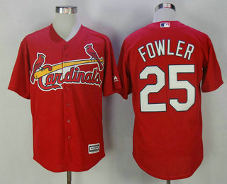 Men's St. Louis Cardinals #25 Dexter Fowler Red Stitched MLB Cool Base Jersey