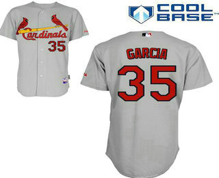 Men's St. Louis Cardinals #35 Greg Garcia Gray Road Stitched Baseball Jersey