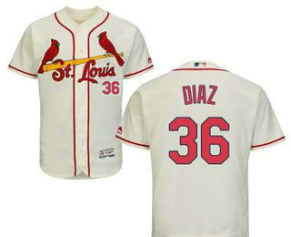 Men's St. Louis Cardinals #36 Aledmys Diaz Cream Stitched Baseball Jersey