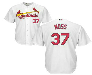 Men's St. Louis Cardinals #37 Brandon Moss White Home Stitched Baseball Jersey