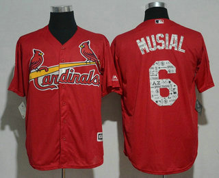Men's St. Louis Cardinals #6 Stan Musial Retired Red 2017 Spring Training Stitched MLB Cool Base Jersey