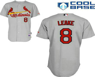 Men's St. Louis Cardinals #8 Mike Leake Gray Road Stitched Baseball Jersey