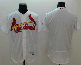 Men's St. Louis Cardinals Blank White Flexbase 2016 MLB Player Jersey