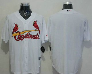 Men's St. Louis Cardinals Blank White New Cool Base Jersey