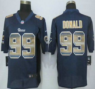 Men's St. Louis Rams #99 Aaron Donald Navy Blue Strobe 2015 NFL Nike Fashion Jersey