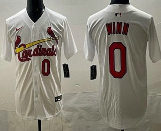 Men's St Louis Cardinals #0 Masyn Winn White Limited Jersey