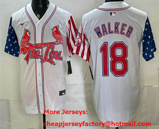 Men's St Louis Cardinals #18 Jordan Walker 2026 White Independence Day Vapor Premier Limited Stitched Jersey
