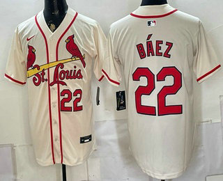 Men's St Louis Cardinals #22 Joshua Baez Cream Limited Stitched Jersey