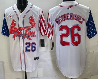 Men's St Louis Cardinals #26 JJ Wetherholt 2026 White Independence Day Vapor Premier Limited Stitched Jersey