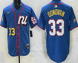 Men's St Louis Cardinals #33 Brendan Donovan Blue 2025 All Star Limited Jersey