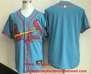 Men's St Louis Cardinals Blank Blue Limited Jersey