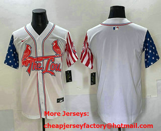 Men's St Louis Cardinals Blank White USA Cool Base Stitched Jersey