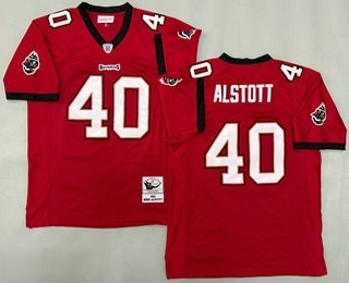 Men's Tampa Bay Buccaneers #40 Mike Alstott Red 2002 Throwback Jersey