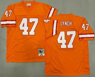 Men's Tampa Bay Buccaneers #47 John Lynch Orange 1995 Throwback Jersey