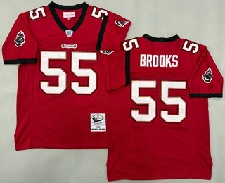 Men's Tampa Bay Buccaneers #55 Derrick Brooks Red 2002 Throwback Jersey