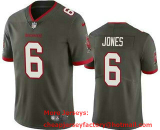 Men's Tampa Bay Buccaneers #6 Julio Jones Limited Gray Vapor Jersey