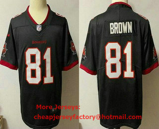 Men's Tampa Bay Buccaneers #81 Antonio Brown Limited Pewter Vapor Untouchable Jersey