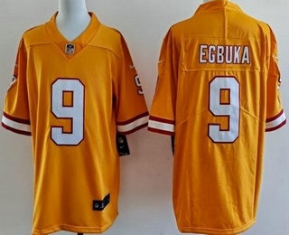 Men's Tampa Bay Buccaneers #9 Emeka Egbuka Limited Orange Throwback Vapor Jersey