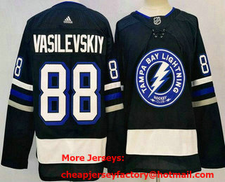 Men's Tampa Bay Lightning #88 Andrei Vasilevskiy Black Alternate Authentic Jersey