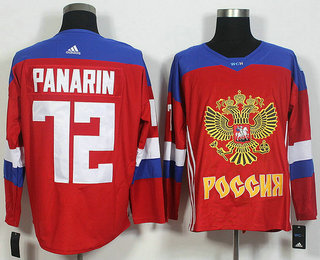 Men's Team Russia #72 Artemi Panarin Red 2016 World Cup of Hockey Game Jersey