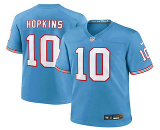 Men's Tennessee Titans #10 DeAndre Hopkins Blue Limited Stitched Throwback Jersey