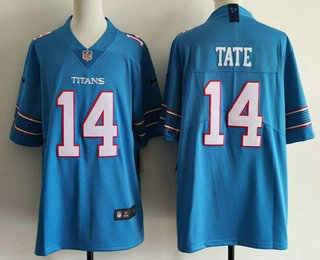 Men's Tennessee Titans #14 Carnell Tate Limited Light Blue Vapor Jersey