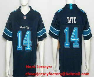 Men's Tennessee Titans #14 Carnell Tate Navy 2026 FUSE Rivalries Collection Limited Stitched Jersey