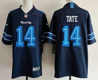 Men's Tennessee Titans #14 Carnell Tate Navy 2026 Vapor Rivalries Collection Limited Stitched Jersey