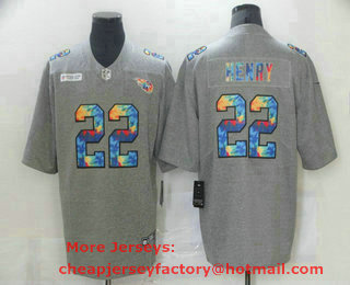 Men's Tennessee Titans #22 Derrick Henry 2020 Grey Crucial Catch Limited Stitched NFL Jersey