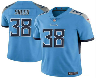 Men's Tennessee Titans #38 LJarius Sneed Blue Vapor Limited Stitched Football Jersey