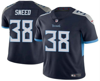 Men's Tennessee Titans #38 LJarius Sneed Navy Vapor Limited Stitched Football Jersey