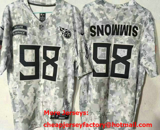 Men's Tennessee Titans #98 Jeffery Simmons Arctic Camo 2024 FUSE Salute to Service Limited Stitched Jersey