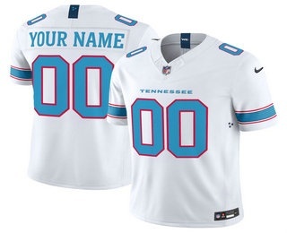 Men's Tennessee Titans Active Player Custom Limited White 2026 FUSE Vapor Jersey
