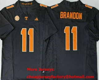 Men's Tennessee Volunteers #11 Faizon Brandon Limited Black FUSE College Football Jersey