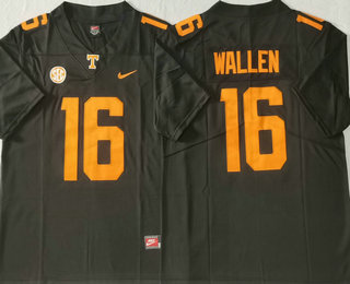 Men's Tennessee Volunteers #16 Morgan Wallen Grey Vapor Limited Stitched Nike Jersey