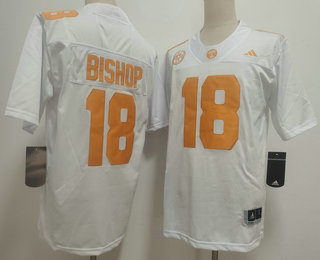 Men's Tennessee Volunteers #18 DeSean Bishop Limited White FUSE College Football Jersey