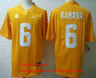 Men's Tennessee Volunteers #6 Alvin Kamara Orange College Football Jersey