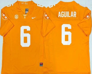 Men's Tennessee Volunteers #6 Joey Aguilar Limited Orange FUSE College Football Jersey