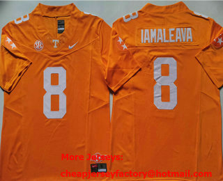 Men's Tennessee Volunteers #8 Nico Iamaleava Orange FUSE College Football Jersey